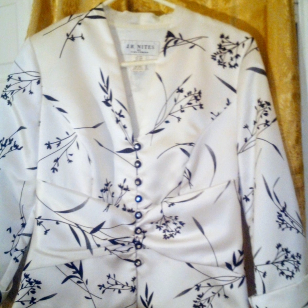 💕 3/15  Bundle  J. R. Nites NWOT Caliendo Black/White Evening Jacket Size 8